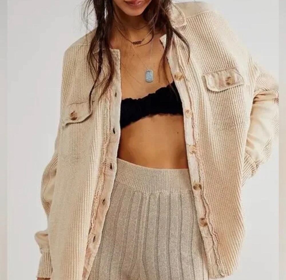 Free People One Scout Jacket Coral Pink Small